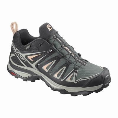 Salomon X ULTRA 3 GORE-TEX - Naisten Vaelluskengät - Vihreä/Harmaat